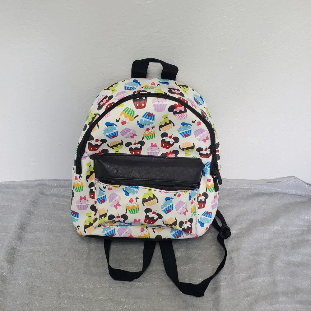 Disney Mickey Mouse Cupcake Mini Backpack Purse‎ Kids Adult Kawaii